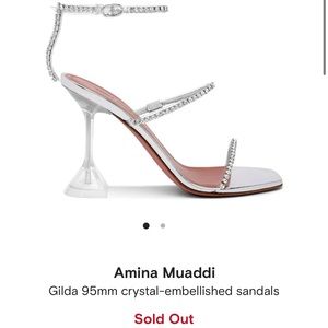 AMINA MUADDI Gilda Glass Sandals *Brand New*